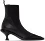 Jil Sander Black Calfskin Ankle Boots - Thumbnail 1
