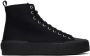 Jil Sander Black Canvas High-Top Sneakers - Thumbnail 1