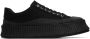 Jil Sander Black Canvas Platform Sneakers - Thumbnail 1