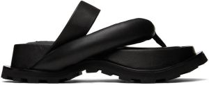 Jil Sander Black Oversize Strap Platform Sandals