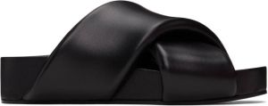 Jil Sander Black Oversized Wrapped Sandals