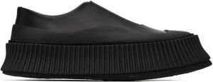 Jil Sander Black Slip-On Platform Sneakers