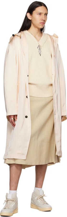 Jil Sander Beige High-Top Sneakers - Picture 4