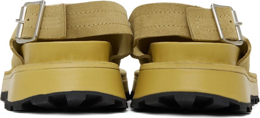 Jil Sander Beige Reverse Suede Sandals