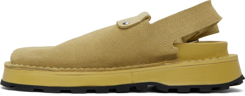 Jil Sander Beige Reverse Suede Sandals - Picture 3