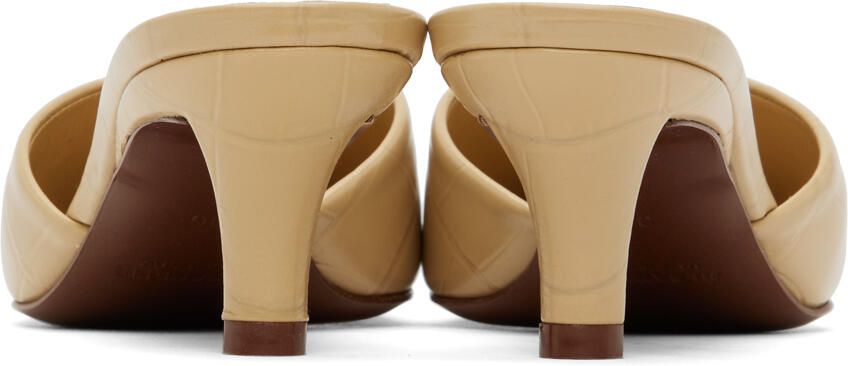 Jil Sander Beige Square Toe Mules
