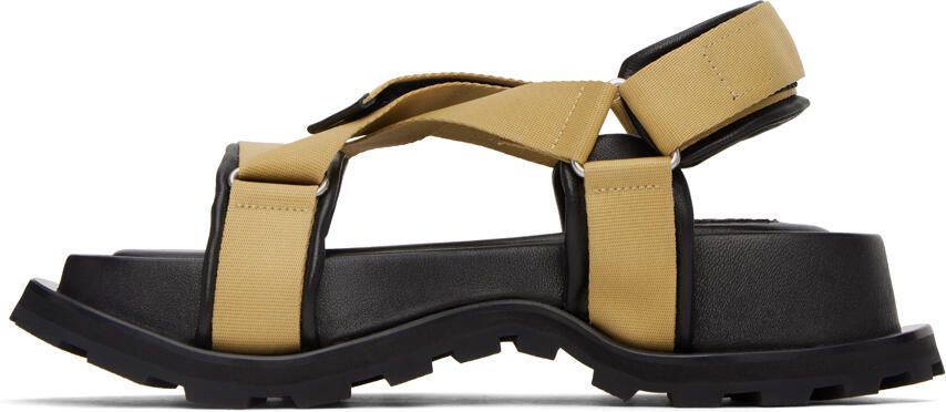 Jil Sander Beige Webbing Sandals - Picture 3