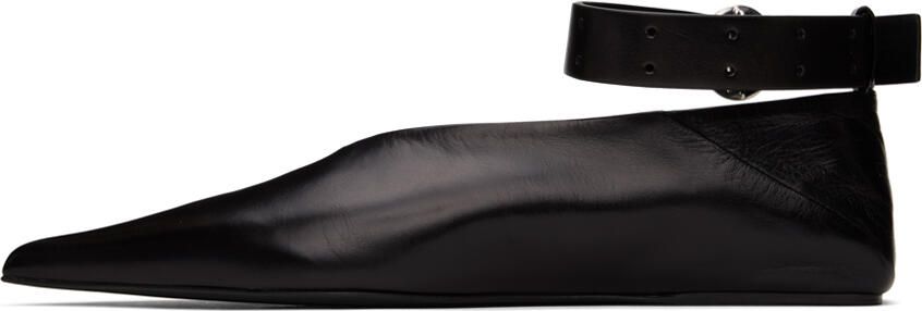 Jil Sander Black Ballerina Loafers - Picture 3