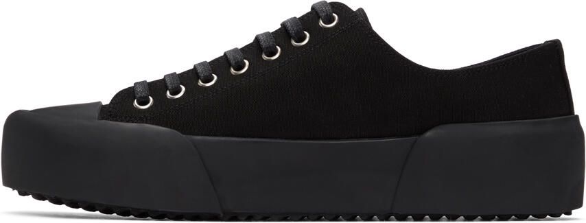 Jil Sander Black Canvas Sneakers - Picture 2