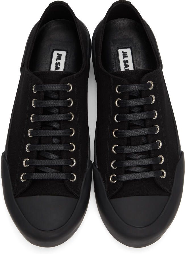 Jil Sander Black Canvas Sneakers