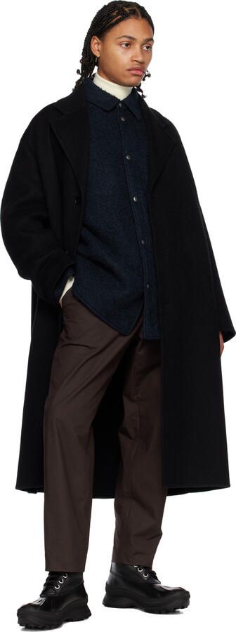 Jil Sander Black Leather Lace-Up Boots - Picture 4