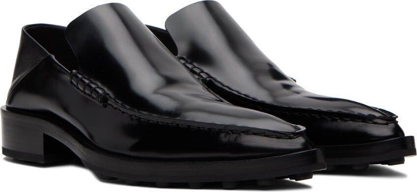 Jil Sander Black Leather Loafers - Picture 2