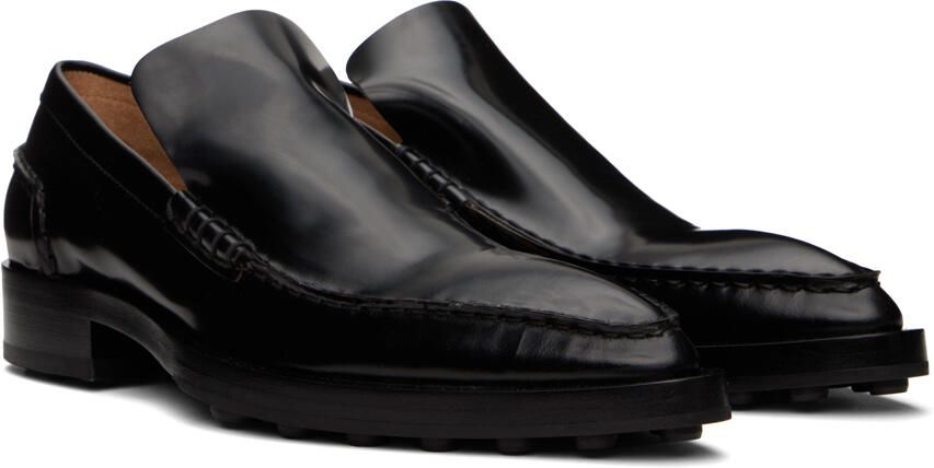 Jil Sander Black Leather Loafers - Picture 2