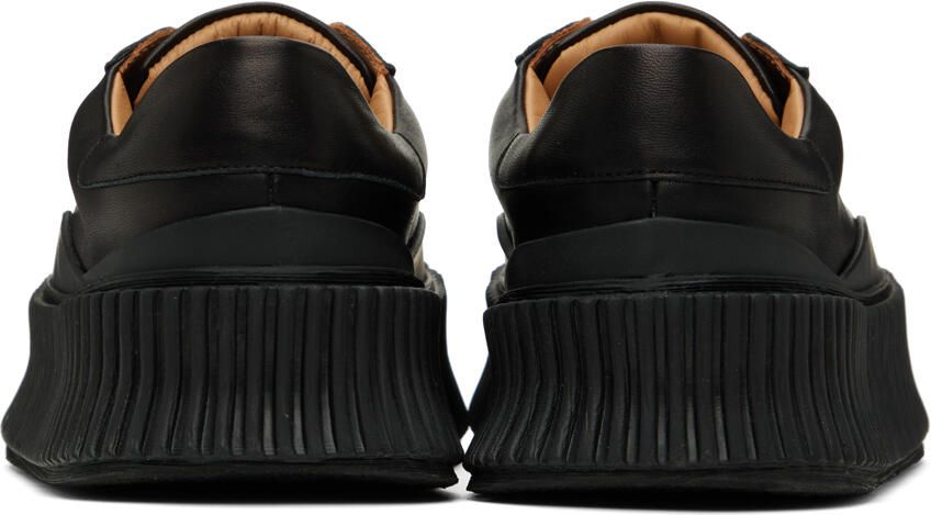 Jil Sander Black Leather Platform Sneakers