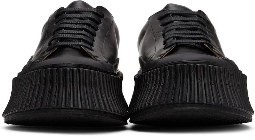 Jil Sander Black Leather Platform Sneakers