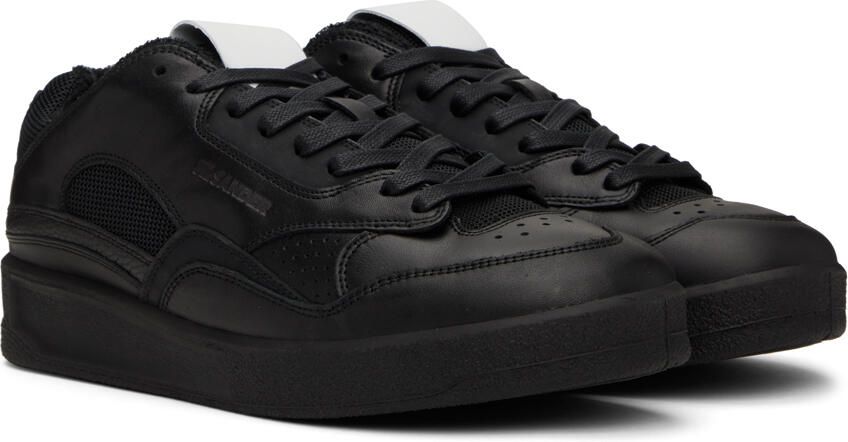 Jil Sander Black Leather Sneakers - Picture 2