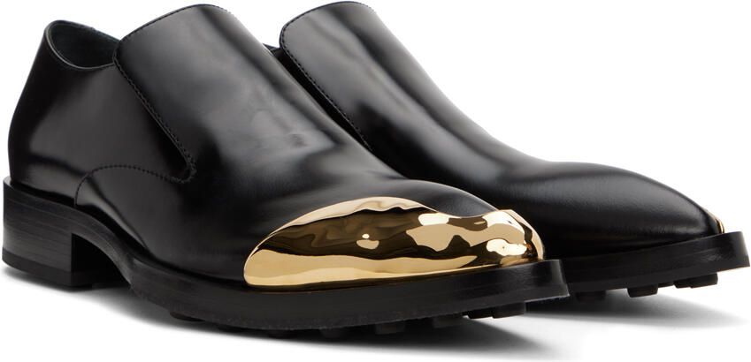 Jil Sander Black Metal Cap Loafers - Picture 2
