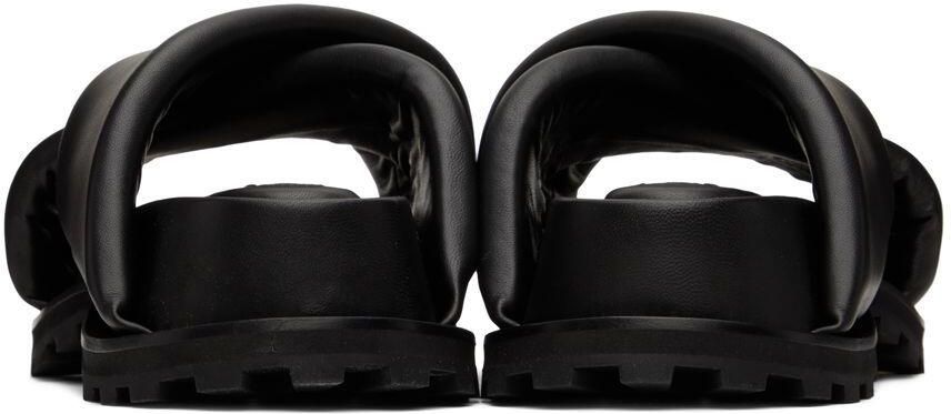Jil Sander Black Oversize Wrap Sandals
