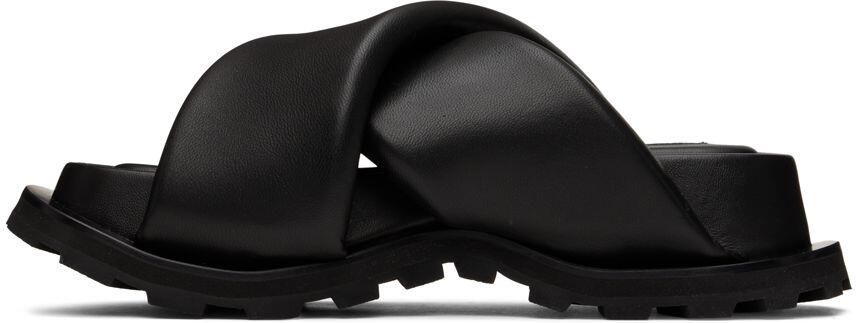 Jil Sander Black Oversize Wrap Sandals - Picture 3