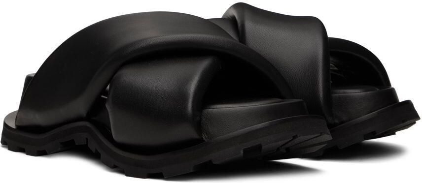 Jil Sander Black Oversize Wrap Sandals - Picture 2