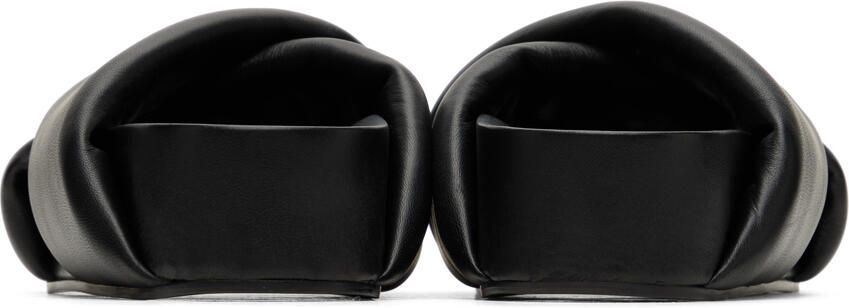 Jil Sander Black Oversize Wrapped Slide Sandals - Picture 2
