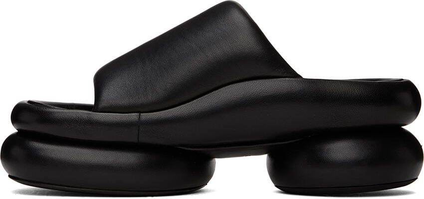 Jil Sander Black Padded Sandals - Picture 3