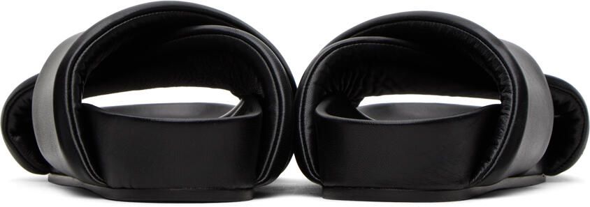 Jil Sander Black Padded Sandals - Picture 3