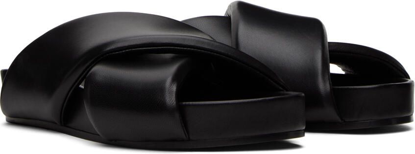 Jil Sander Black Padded Sandals