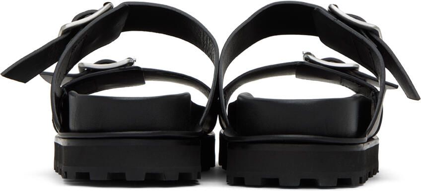 Jil Sander Black Pin-Buckle Slides - Picture 5
