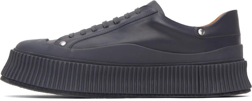 Jil Sander Black Platform Sneakers - Picture 3