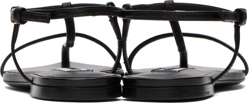 Jil Sander Black Pointed Toe Sandals