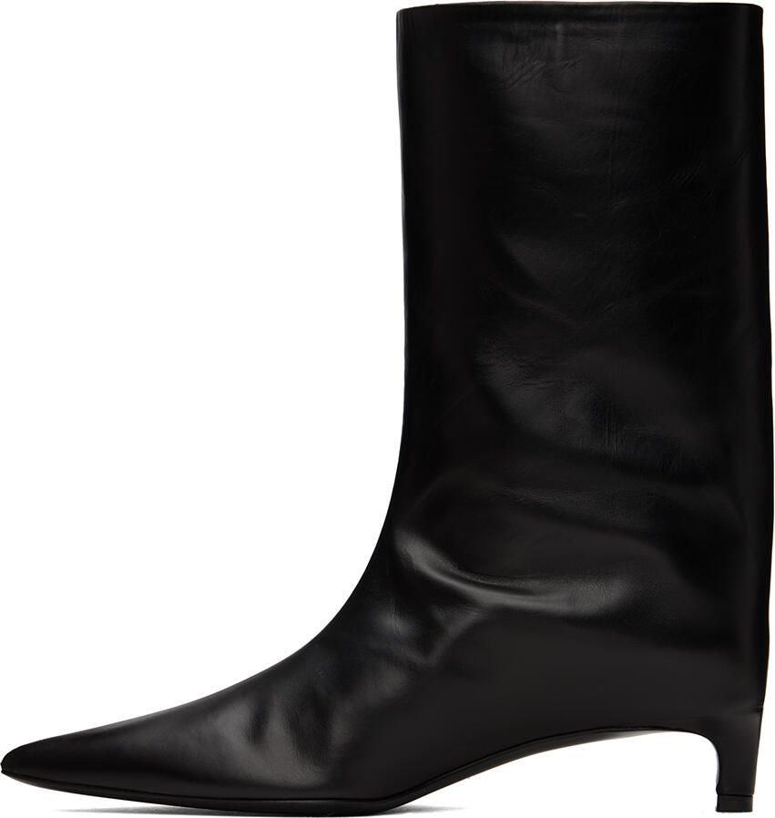 Jil Sander Black Pointed Toe Boots