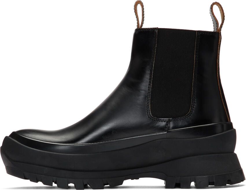 Jil Sander Black Rubber Sole Boots