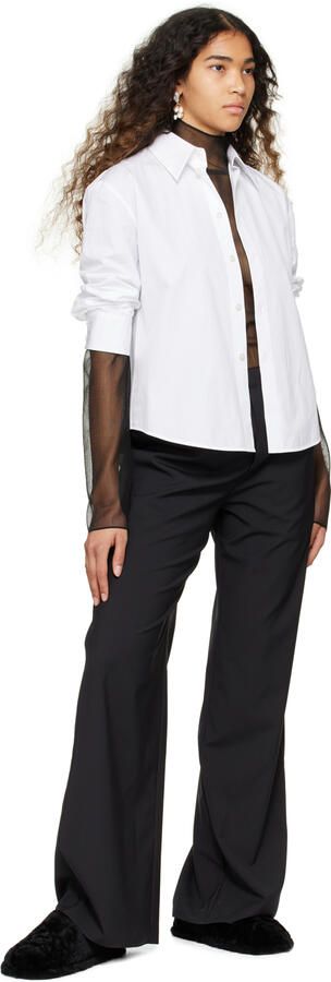 Jil Sander Black Shearling Slippers