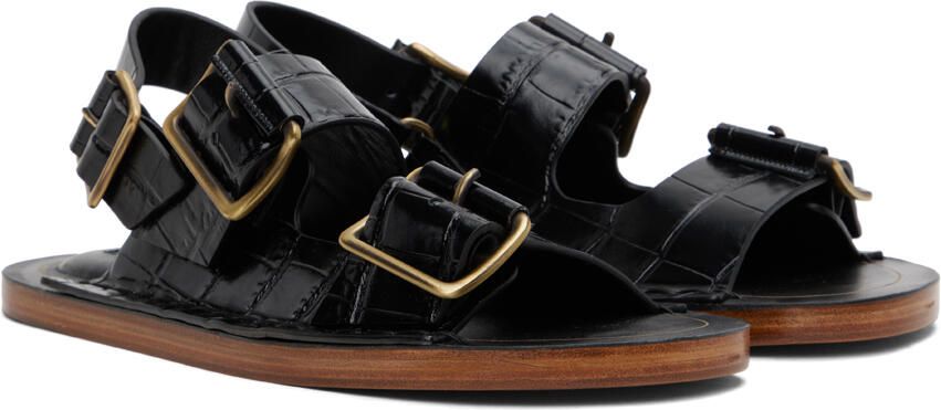 Jil Sander Black Slingback Sandals - Picture 2