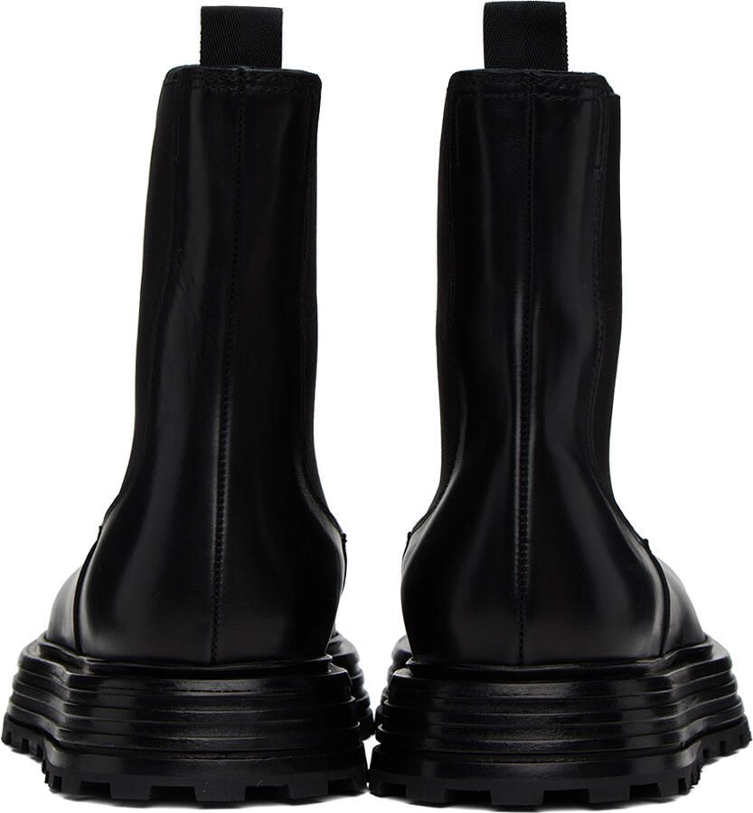 Jil Sander Black Square Toe Chelsea Boots