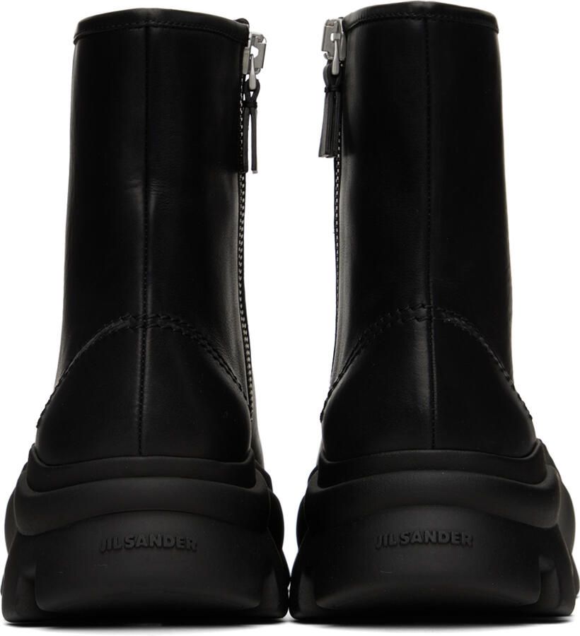 Jil Sander Black Zip Boots
