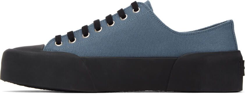 Jil Sander Blue Platform Sneakers - Picture 4