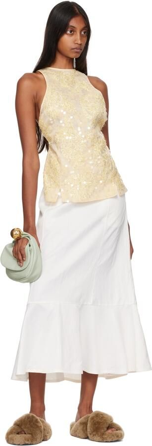 Jil Sander Brown Shearling Wrap Sandals - Picture 2