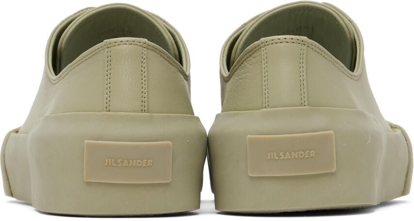 Jil Sander Green Low-Top Sneakers