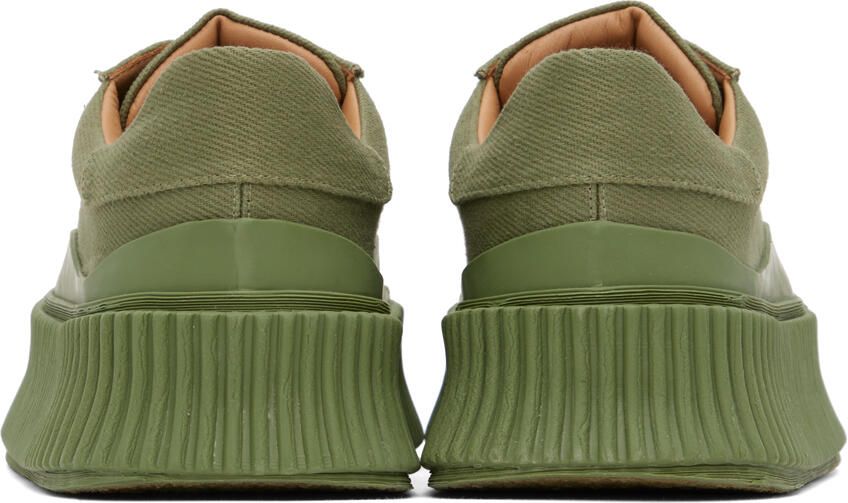 Jil Sander Green Platform Sneakers