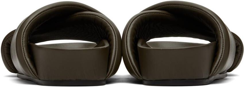 Jil Sander Khaki Oversize Wrapped Slides - Picture 2