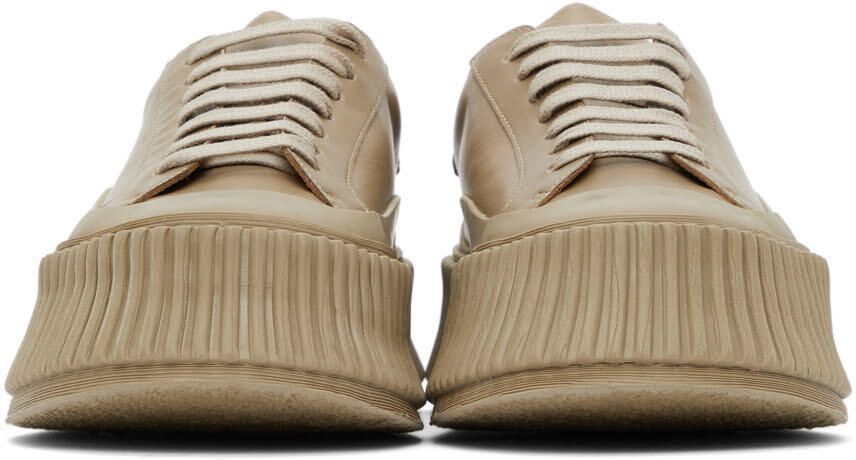 Jil Sander Leather Platform Sneakers - Picture 3