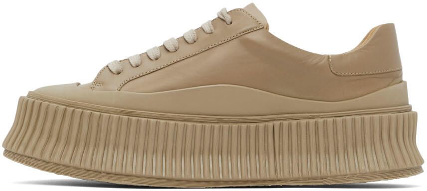 Jil Sander Leather Platform Sneakers - Picture 4