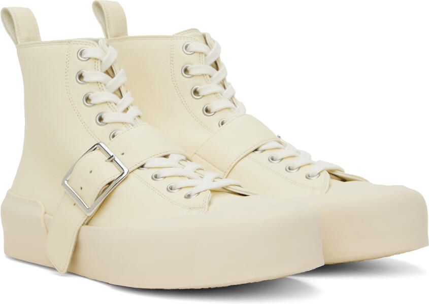Jil Sander Off-White Buckle Sneakers - Picture 2