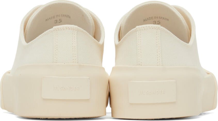 Jil Sander Off-White Canvas Sneakers
