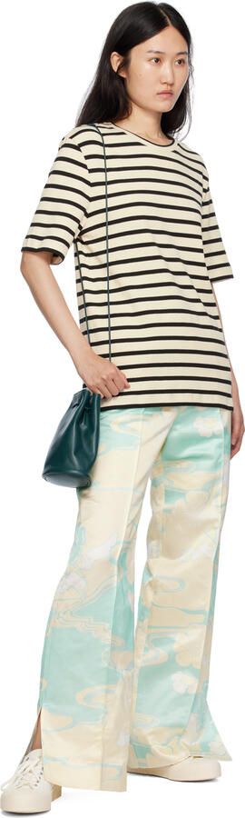 Jil Sander Off-White Canvas Sneakers - Picture 5