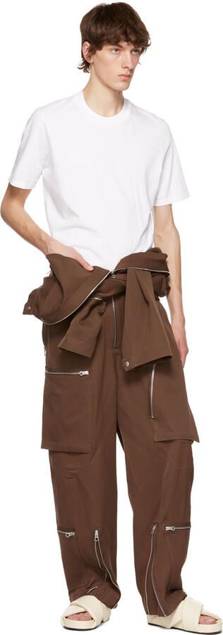 Jil Sander Off-White Criss-Cross Sandals