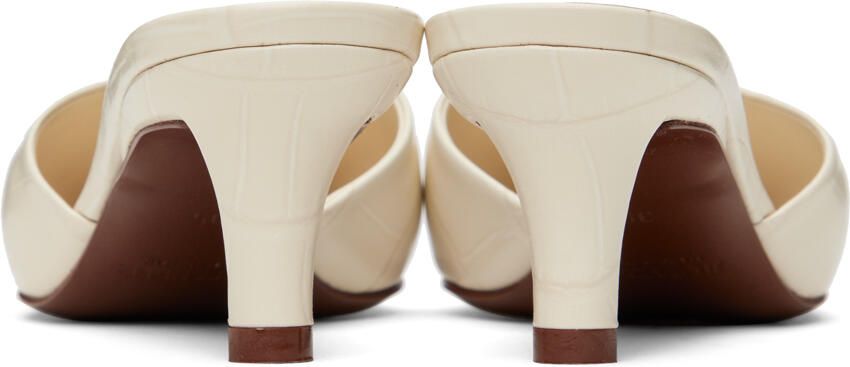Jil Sander Off-White Croc Mules