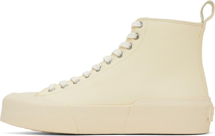 Jil Sander Off-White High-Top Sneakers - Picture 3